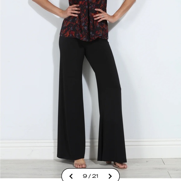Veronica M Black Stretch Wide Leg Pants. Size S. EUC. - Picture 4 of 5